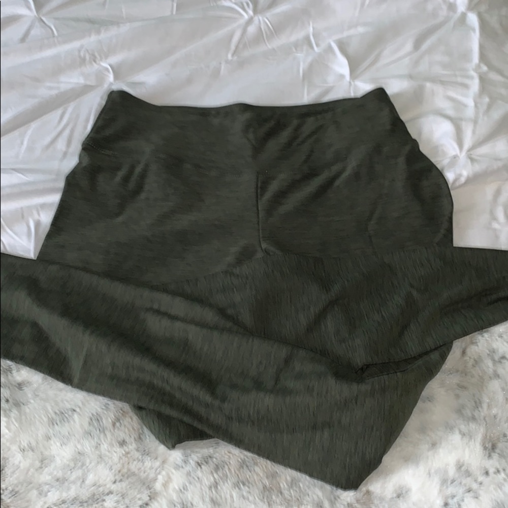 CHAMPION MARLED ARMY GREEN LEGGINGS